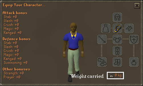 Equipment Screen