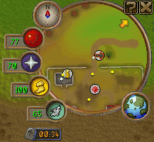 Gravestone on the minimap