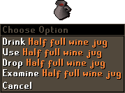 Half Full Wine Jug