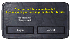 Don't break the rules unless you want to see this message when logging in