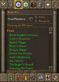 Quest List Unfiltered
