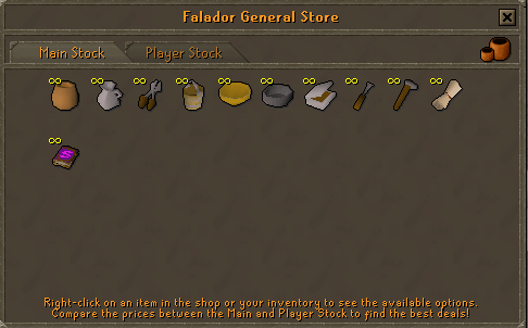 Shop screen