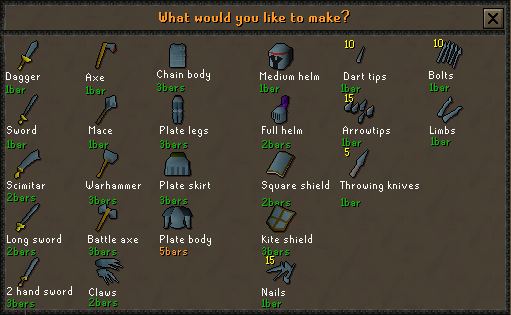 Smithing Menu pic