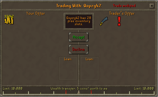 Trade window